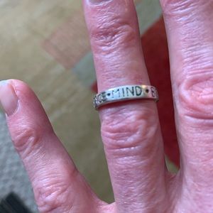 Sterling Silver Stamped .925 Inspirational Stackable Ring. Size 7